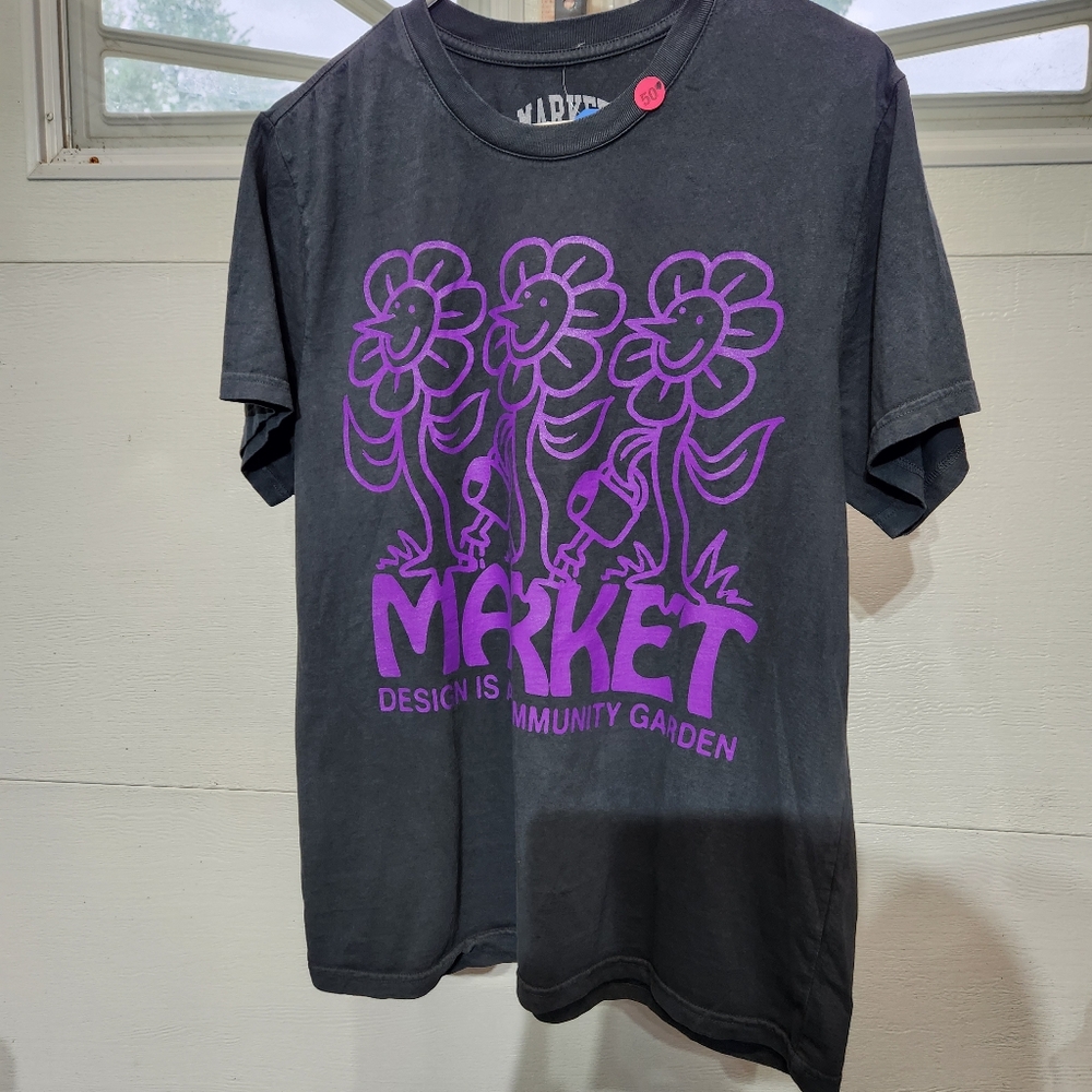 Kids Graphic Tee in Black and Purple